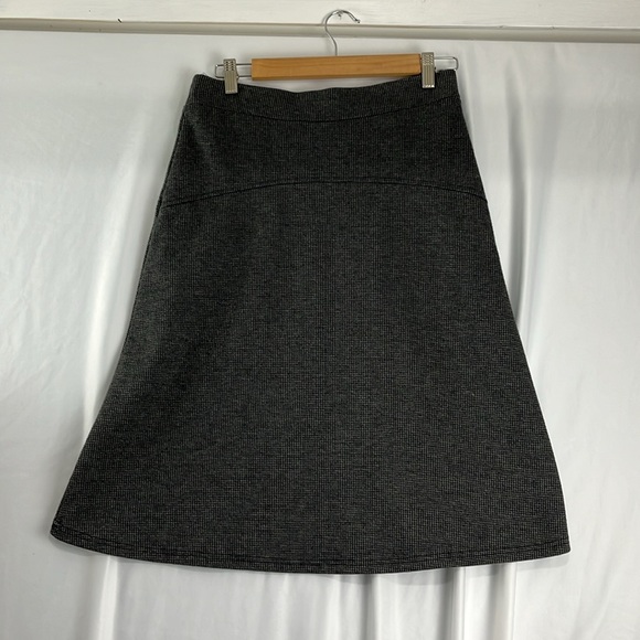 Della Spiga Italy A-Line Grey & Black Check Skirt - Picture 4 of 6